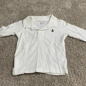 White Baby Gap Long Sleeve Shirt with Collar Size 2T